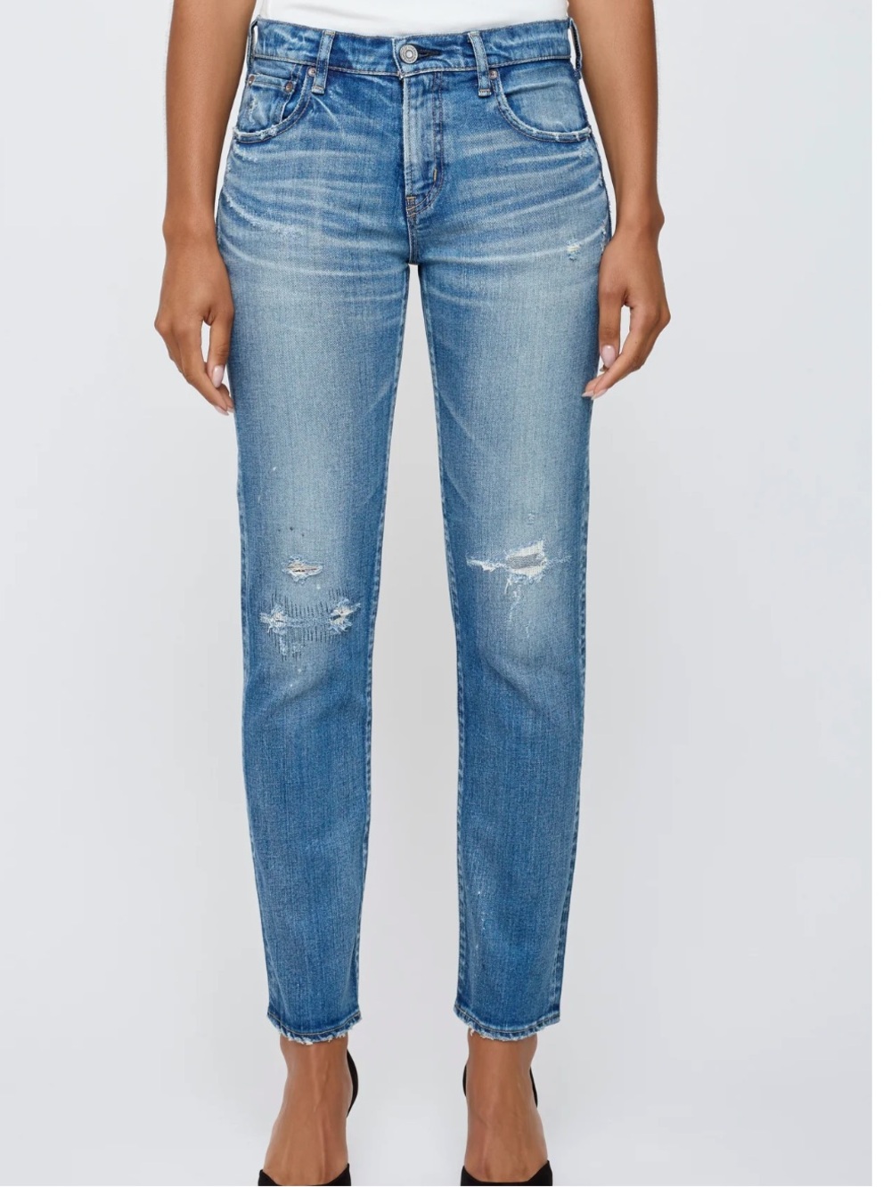 Moussy Vintage Bridgeville Slim Straight in Blue